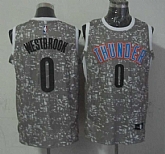 Oklahoma City Thunder #0 Russell Westbrook Gray City Luminous Stitched Jersey,baseball caps,new era cap wholesale,wholesale hats